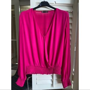 Krisa Smocked Surplice Top